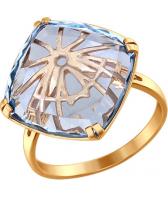 Золотой перстень SOKOLOV 6014012_s с бриллиантами, кварцем