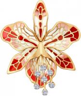 Золотой кулон SOKOLOV 6049006_s c эмалью, бриллиантом