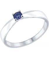 Серебряное кольцо SOKOLOV 62010005_s с сапфиром