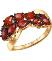 Золотое кольцо SOKOLOV 714051_s с гранатами