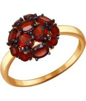 Золотой перстень SOKOLOV 714096_s с гранатами