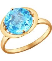 Золотое кольцо SOKOLOV 714268_s с топазом