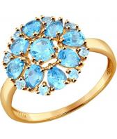 Золотое кольцо SOKOLOV 714280_s с топазами