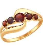 Золотое кольцо SOKOLOV 714536_s с гранатами