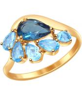 Золотое кольцо SOKOLOV 714555_s с топазами