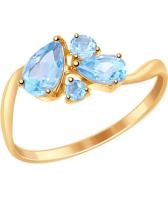 Золотое кольцо SOKOLOV 714599_s с топазами