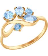 Золотое кольцо SOKOLOV 714608_s с топазами