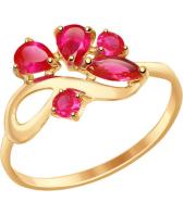 Золотое кольцо SOKOLOV 714612_s с корундами