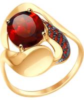 Золотое кольцо SOKOLOV 714669_s с ситаллом, фианитами