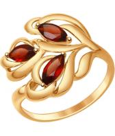 Золотое кольцо SOKOLOV 714775_s с гранатами