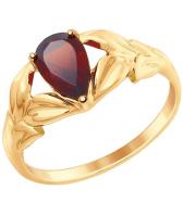 Золотое кольцо SOKOLOV 714865_s с гранатом