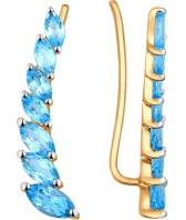 Золотые серьги SOKOLOV 724231_s с топазами