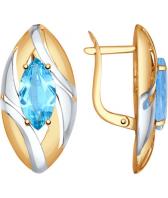 Золотые серьги SOKOLOV 724729_s с топазами