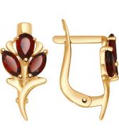 Золотые серьги SOKOLOV 724738_s с гранатами