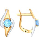 Золотые серьги SOKOLOV 724764_s с топазами