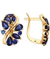 Золотые серьги SOKOLOV 725135_s с корундами