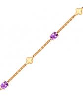 Ювелирный браслет цепь SOKOLOV 750196_s с аметистами