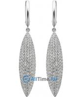 Серебряные длинные серьги Ti Sento 7698ZI с цирконием