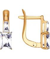 Золотые серьги SOKOLOV 81020269_s с фианитами Swarovski