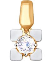 Золотой кулон SOKOLOV 81030077_s c фианитом, cо Swarovski