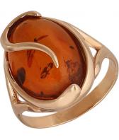 Серебряный перстень Национальное Достояние 820255P-nd с янтарем