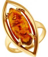 Женский серебряный перстень SOKOLOV 83010036_s с янтарем