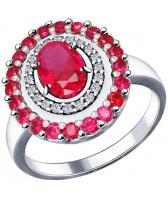 Серебряное кольцо SOKOLOV 84010023_s с фианитами, корундом