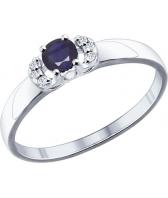 Серебряное кольцо SOKOLOV 88010008_s с корундом, фианитами