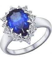 Серебряный перстень SOKOLOV 88010017_s с корундом, фианитами