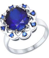 Серебряное кольцо SOKOLOV 88010036_s с корундом, фианитами