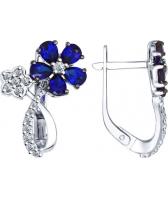 Серебряные серьги SOKOLOV 88020034_s с корундами
