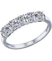 Серебряное кольцо SOKOLOV 89010005_s с фианитами