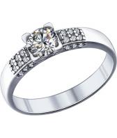 Серебряное кольцо SOKOLOV 89010019_s с фианитами