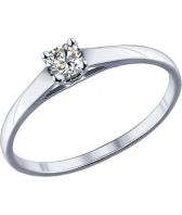 Серебряное помолвочное кольцо SOKOLOV 89010021_s с фианитом