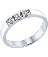 Серебряное кольцо SOKOLOV 89010059_s с фианитами