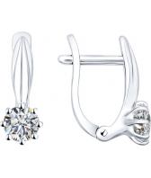 Серебряные серьги SOKOLOV 89020009_s с фианитами