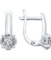 Серебряные серьги SOKOLOV 89020011_s с фианитами