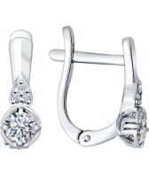 Серебряные серьги SOKOLOV 89020015_s с фианитами