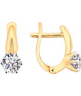 Серебряные серьги SOKOLOV 89020072_s с фианитами Swarovski