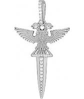 Серебряный кулон Национальное Достояние 90-03-1377-00-nd c цирконом