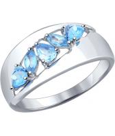 Серебряное кольцо SOKOLOV 92011100_s с топазами