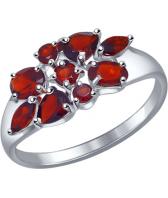Серебряное кольцо SOKOLOV 92011104_s с гранатами