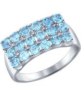 Женское серебряное кольцо SOKOLOV 92011115_s с топазами