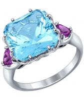 Серебряное кольцо SOKOLOV 92011216_s с фианитами, наноситалом