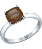 Серебряное кольцо SOKOLOV 92011256_s с раухтопазом
