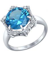 Серебряное кольцо SOKOLOV 92011264_s с фианитами, ситаллом