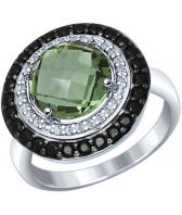 Серебряное кольцо SOKOLOV 92011279_s с фианитами, кварцем