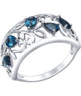 Серебряное кольцо SOKOLOV 92011375_s с топазами