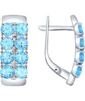 Серебряные серьги SOKOLOV 92021250_s с топазами