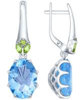 Серебряные серьги SOKOLOV 92021356_s с фианитами, наноситалами